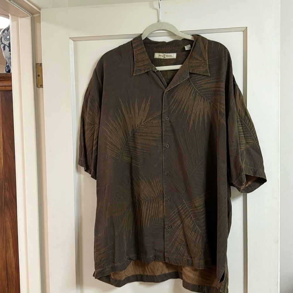 Tommy Bahama Brown Palm Leaf Button-Up Shirt